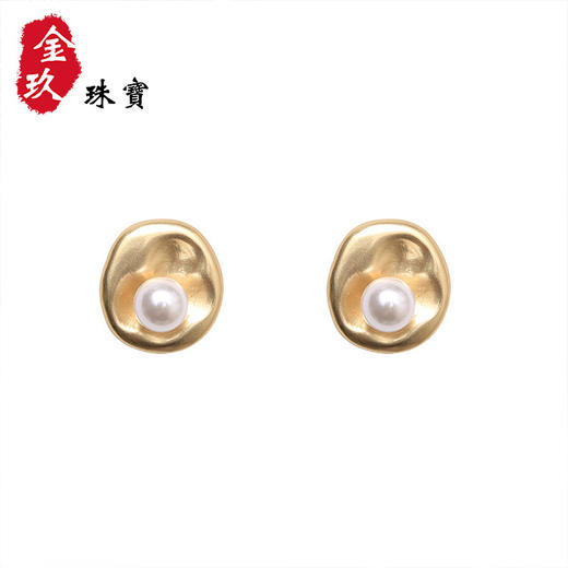 S925银针复古珍珠超大耳饰 商品图0