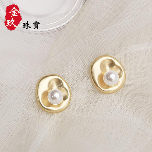 S925银针复古珍珠超大耳饰 商品图4
