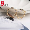S925银针圆环星星锆石耳钉 商品缩略图1