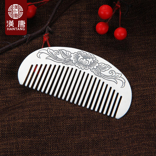 【专柜特供】富贵牡丹银梳 商品图4