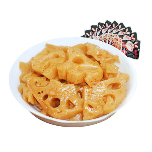 挑吃兔香辣藕片约20袋/盒 零食小吃 泡菜 下酒菜 独立小包装 黑鸭藕片 商品图3