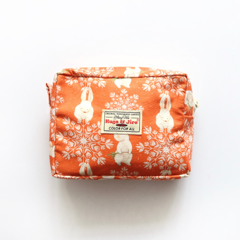 HUJI祤集Motley收纳包插画雪花小兔