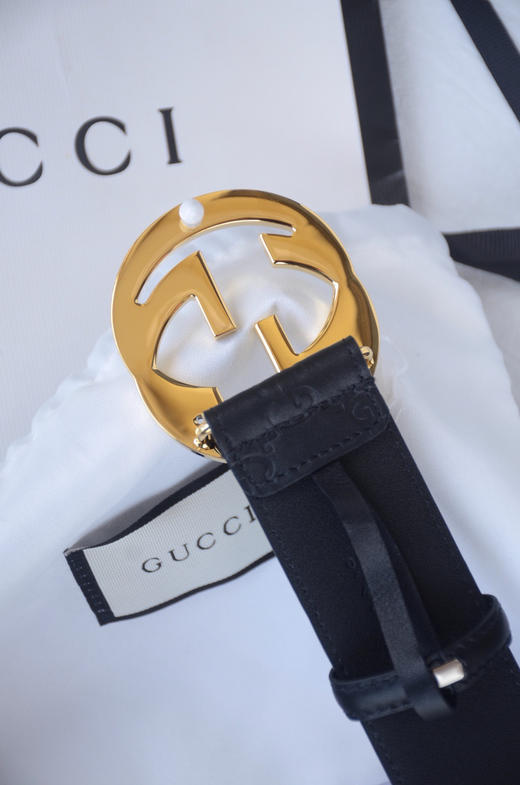 GG压花金扣男士腰带 商品图3