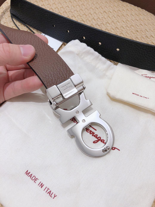 SF菲拉格慕-银色扣-荔枝纹无走线 商品图5