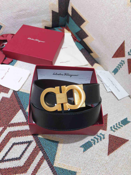 SF菲拉格慕-金色窄扣-平纹牛皮 商品图2