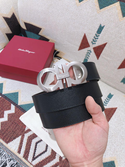 SF菲拉格慕-银色扣-掌纹牛皮 商品图1