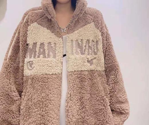 复古ins港风仿羊羔毛加厚休闲炸街外套 商品图0