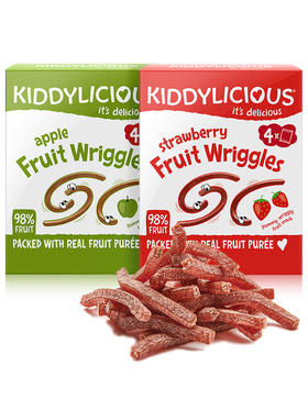 童之味kiddylicious欧洲原装进口宝宝水果软条婴儿零辅食48g