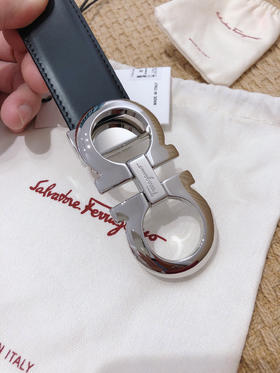 SF菲拉格慕-银色扣-平纹+树膏皮