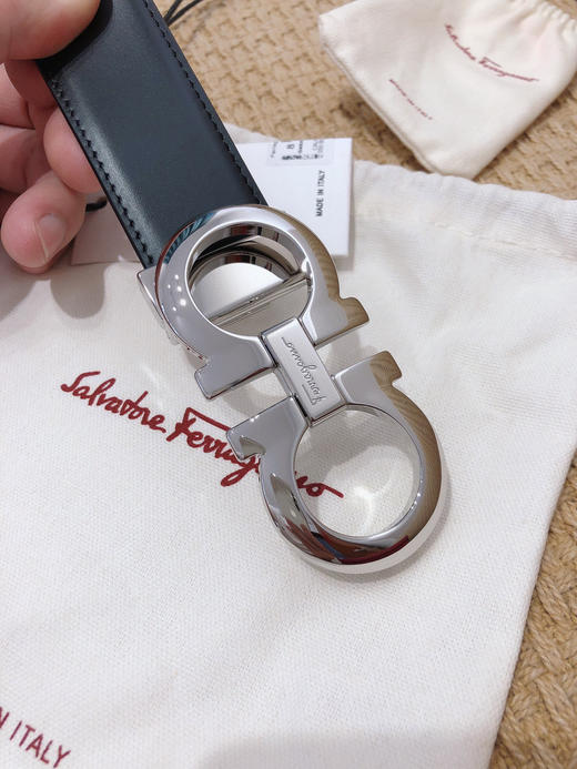 SF菲拉格慕-银色扣-平纹+树膏皮 商品图0