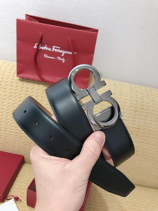 SF菲拉格慕-枪色扣-平纹+树膏皮 商品图1