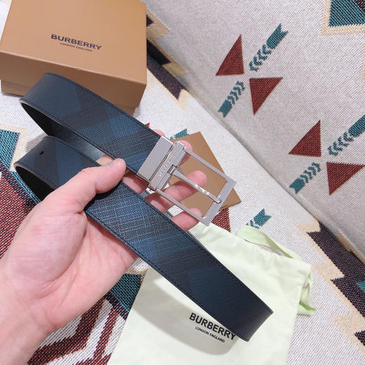 BBR巴宝莉-蓝色格纹-银扣 商品图7