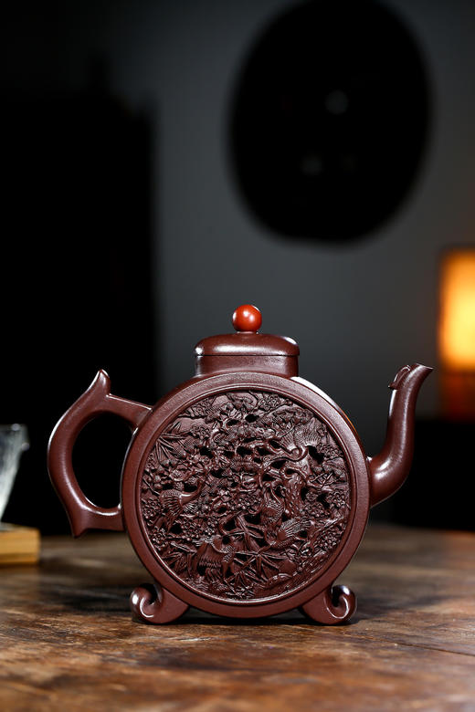 【松鹤延年】泥料：紫泥 容量：610cc 作者：黄卫民（高工） 商品图5