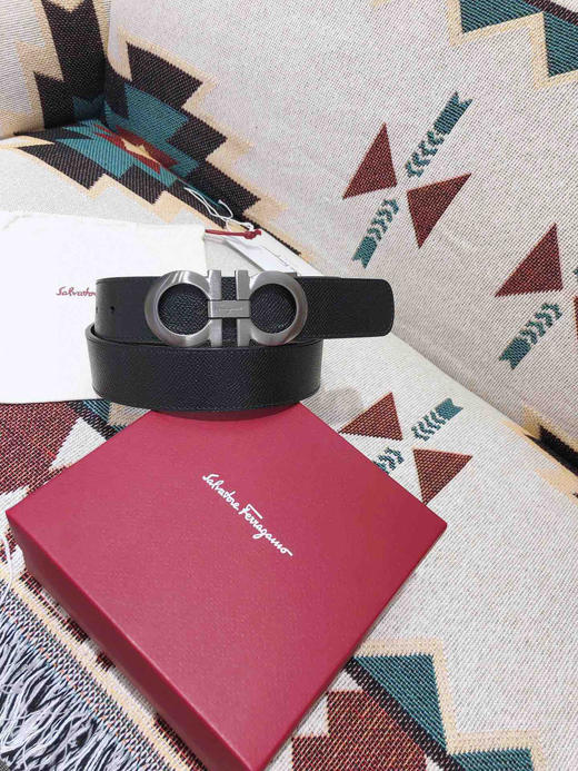 SF菲拉格慕-枪色扣-掌纹牛皮 商品图2