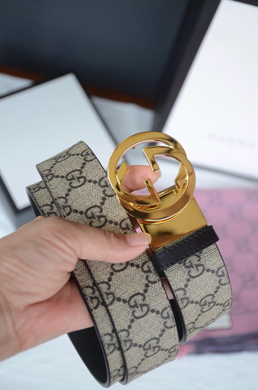 GG老花金扣双面可用男士腰带 商品图1