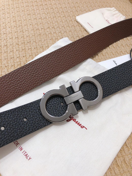 SF菲拉格慕-枪色扣-荔枝纹无走线 商品图4