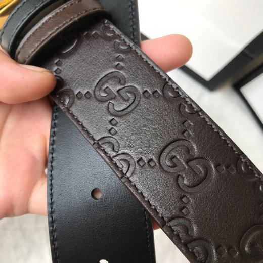 GG压纹金扣双面可用男士腰带 商品图3