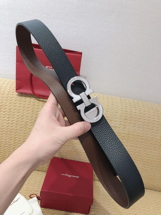 SF菲拉格慕-银色扣-荔枝纹无走线 商品图3