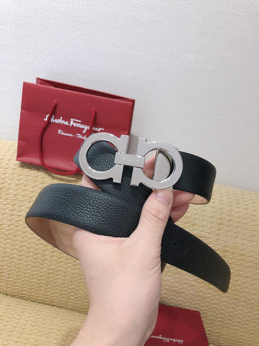 SF菲拉格慕-银色扣-荔枝纹+树膏皮 商品图1