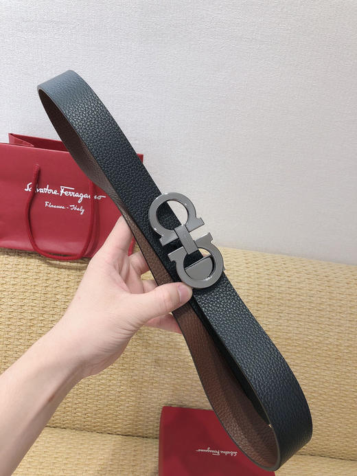 SF菲拉格慕-枪色扣-荔枝纹无走线 商品图3