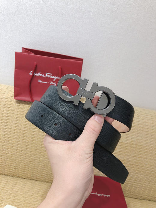 SF菲拉格慕-枪色扣-荔枝纹+树膏皮 商品图1