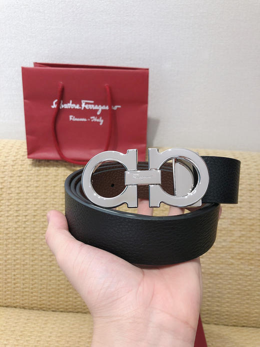 SF菲拉格慕-银色扣-荔枝纹无走线 商品图2