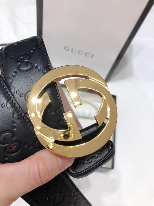 GG压纹金扣男士腰带（反面树脂皮） 商品图4