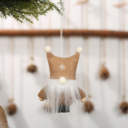 毛绒圣诞老人挂件（卡其） 商品图0