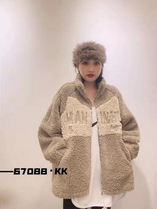 复古ins港风仿羊羔毛加厚休闲炸街外套 商品图1