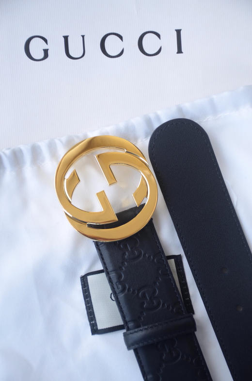 GG压花金扣男士腰带 商品图4