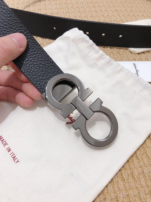 SF菲拉格慕-枪色扣-荔枝纹无走线 商品图0