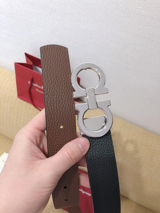 SF菲拉格慕-银色扣-荔枝纹无走线 商品图4