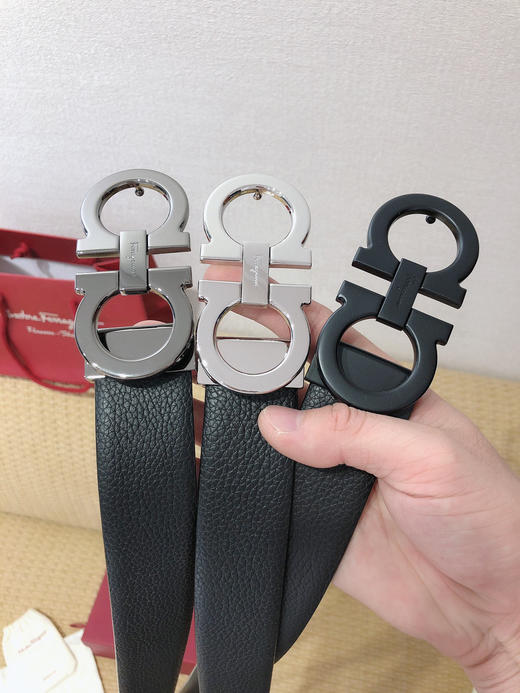 SF菲拉格慕-银色扣-荔枝纹+树膏皮 商品图8