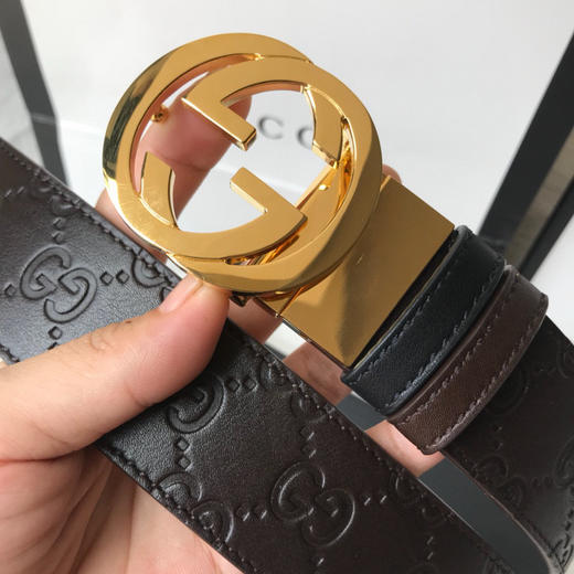 GG压纹金扣双面可用男士腰带 商品图2