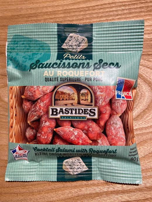 Bastides Snacking Balls Dry Saucissons with Roquefort cheese 80g 百思达蓝纹干酪小香肠 80克 商品图0