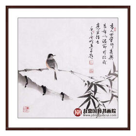 高云鹏《清风正气》50*50cm 花鸟斗方作品 卧室/书房/餐厅挂画