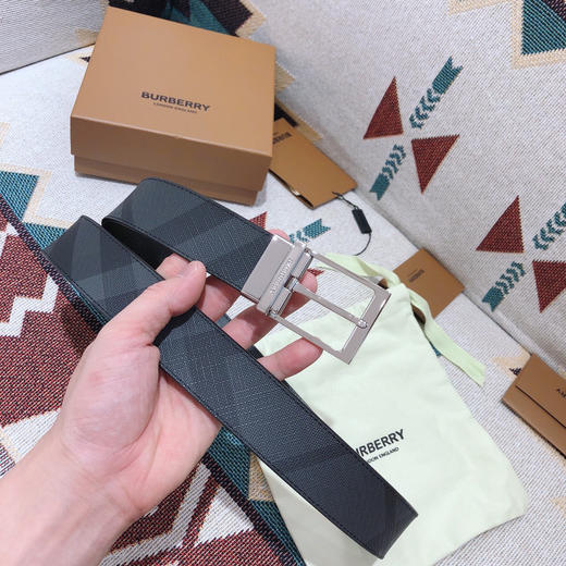 BBR巴宝莉-黑色格纹-银扣 商品图7