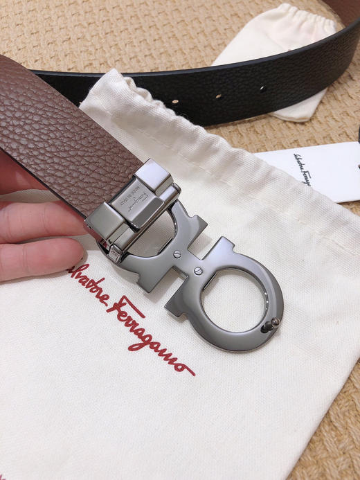 SF菲拉格慕-枪色扣-荔枝纹无走线 商品图5