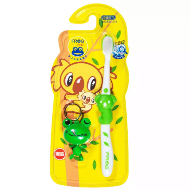 12支 青蛙儿童牙刷宝贝系列113b儿童软毛护龈牙刷 颜色赠品随机