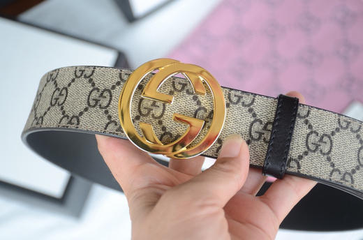 GG老花金扣双面可用男士腰带 商品图4
