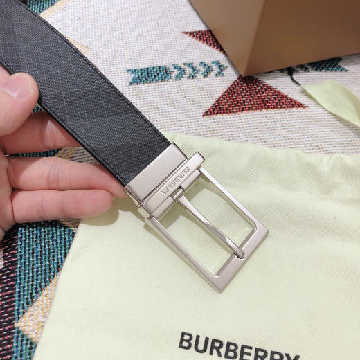 BBR巴宝莉-黑色格纹-银扣 商品图0