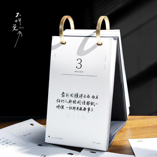 日历馆:一起练字《不明觉历日历2021》创意手写体日历台历2021 商品图2