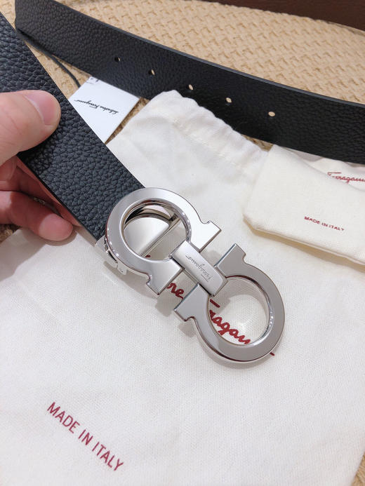 SF菲拉格慕-银色扣-荔枝纹无走线 商品图0