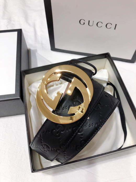 GG压纹金扣男士腰带（反面树脂皮） 商品图2