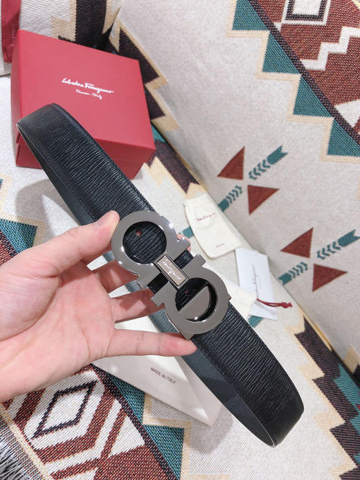 SF菲拉格慕-枪色拼接扣-水波纹 商品图3