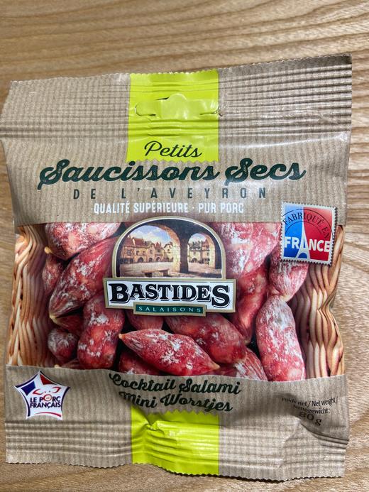 Bastides Snacking Balls Dry Saucissons Nature 80g  百思达原味小香肠80克 商品图0