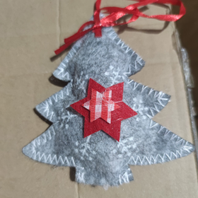 布艺装饰（灰色圣诞树）