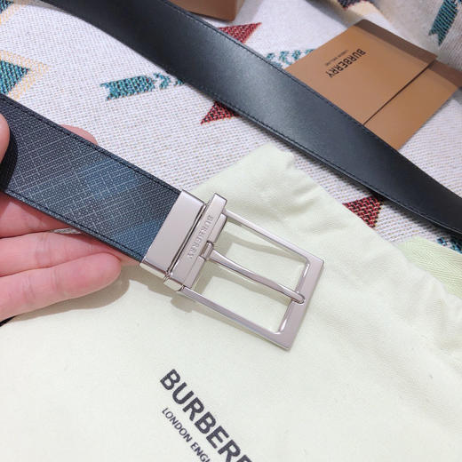 BBR巴宝莉-蓝色格纹-银扣 商品图0