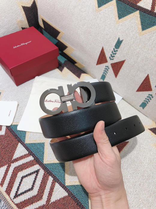 SF菲拉格慕-枪色拼色扣-手掌纹+树脂皮 商品图7