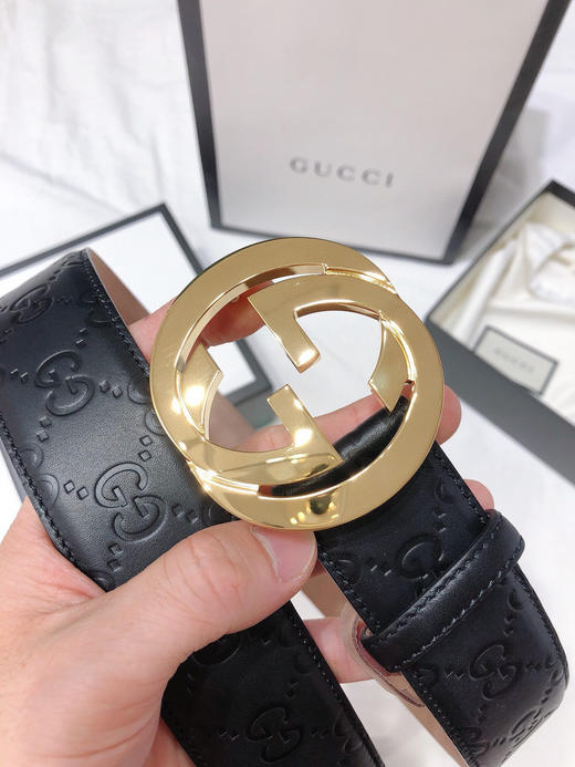 GG压纹金扣男士腰带（反面树脂皮） 商品图7